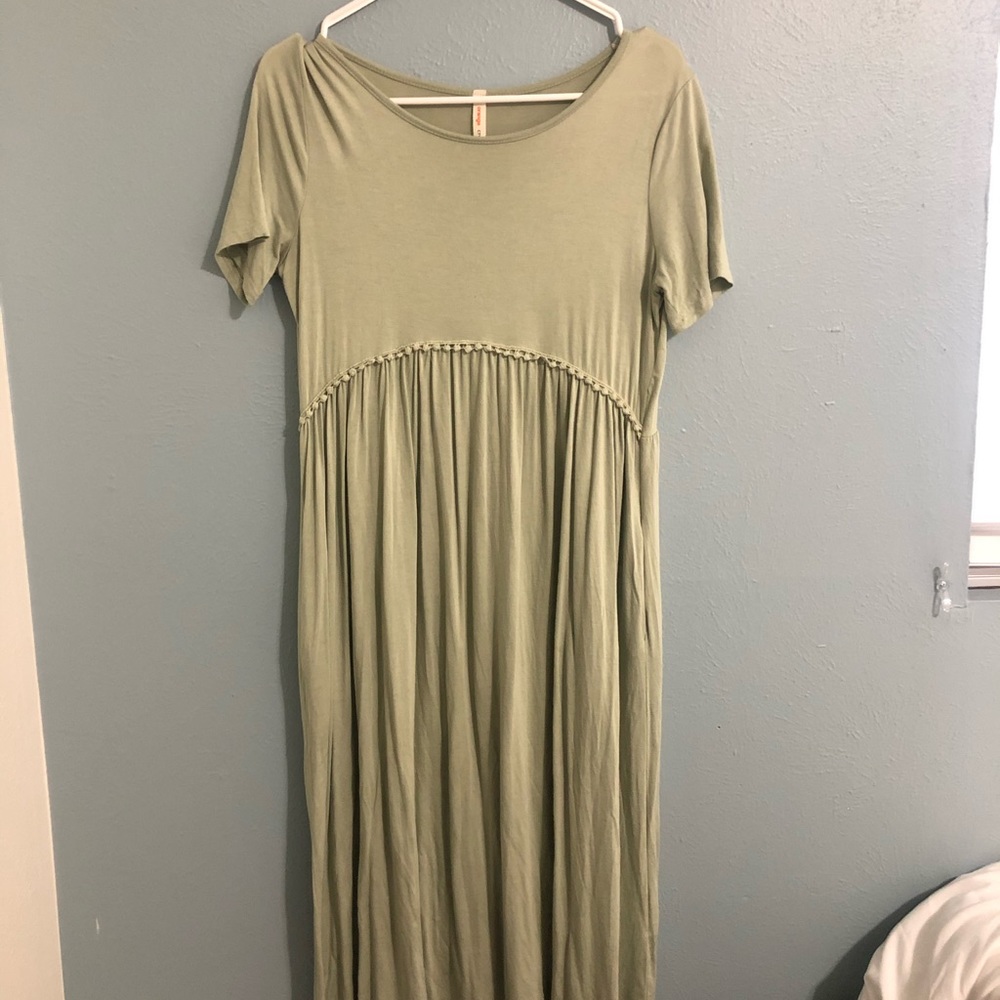 Spring Green Jersey Dress